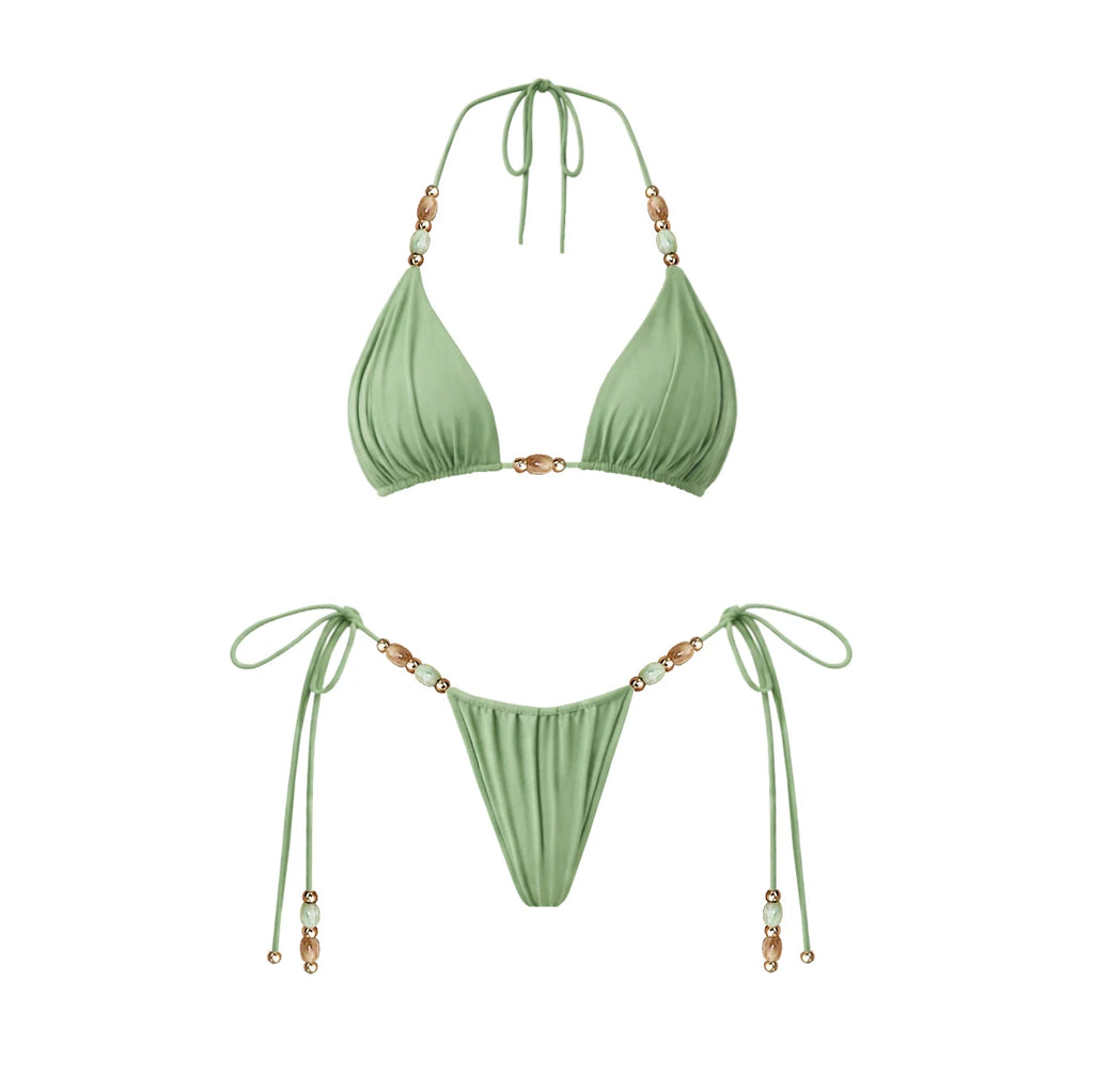Beads 3Pcs Skirt Bathing Suits