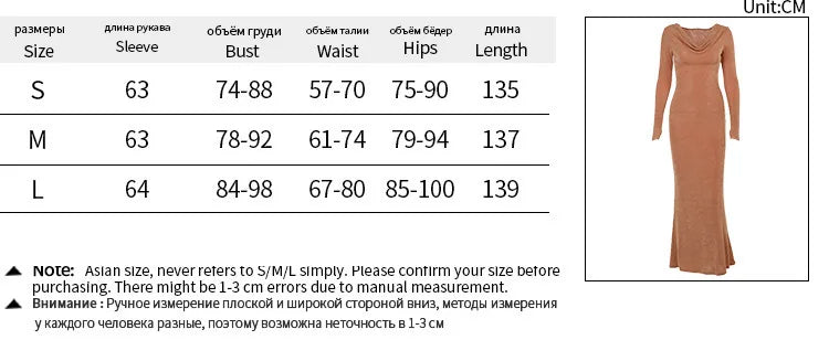 Long Sleeve Sexy Maxi Dress