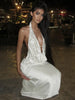 2-Piece Set Swing Collar Arabesques Backless