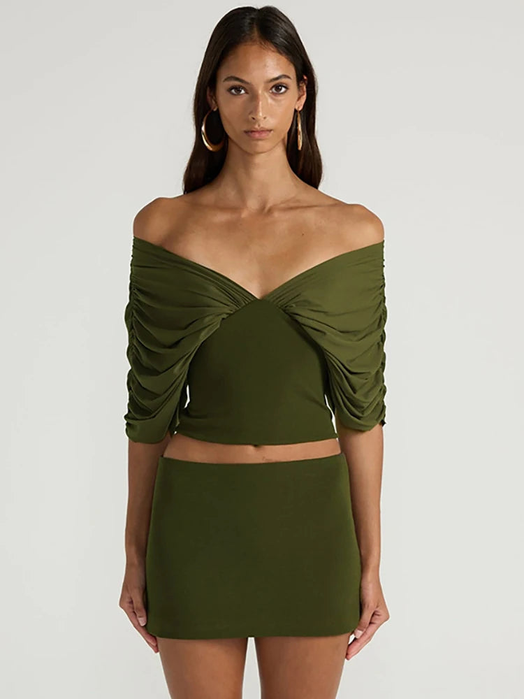 Backless Skirt Two Pieces Sets