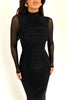 Turtleneck Sexy Bodycon Long Dress