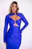 Elegant Hollow Out Long Sleeve Sexy Maxi Dress