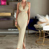 Hollow Out Sleeveless Knitted Long Dress