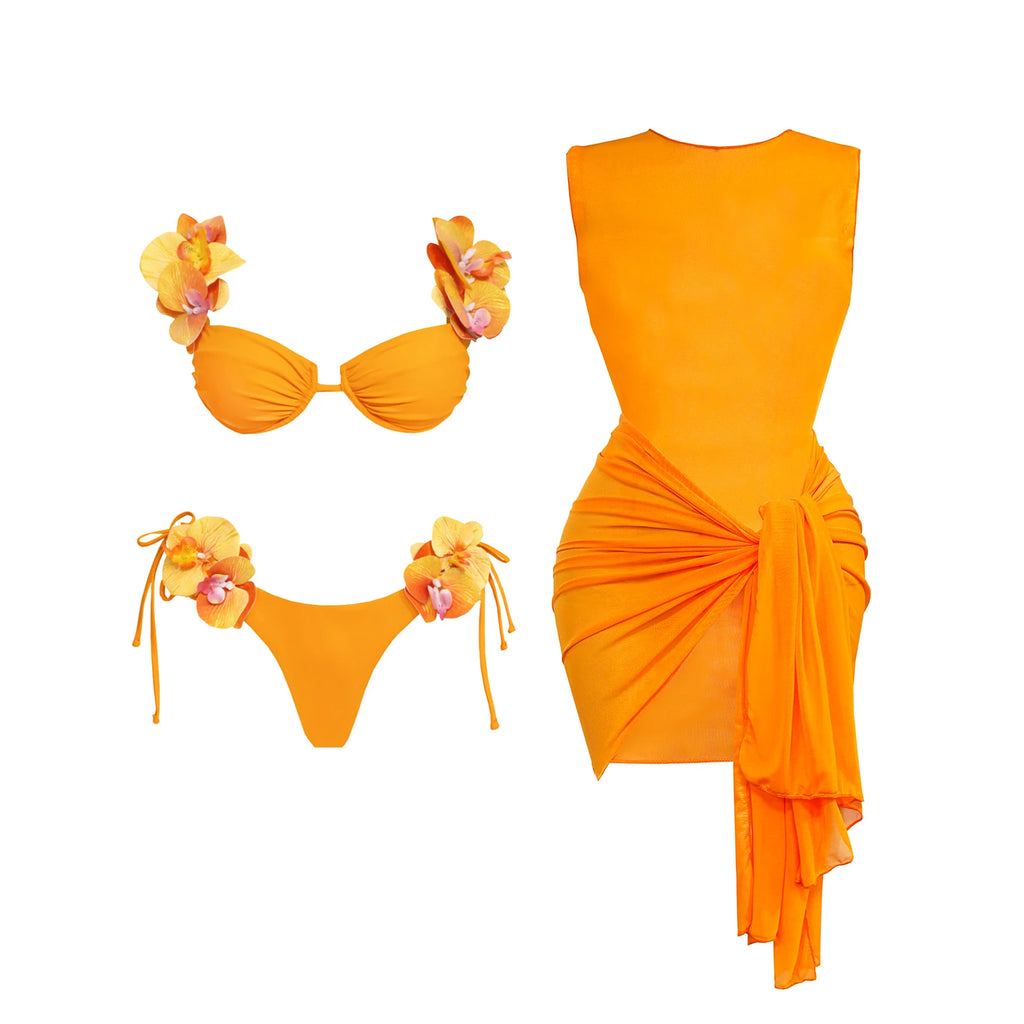 Flower Bikini Mirco Swimsuit Beachwear