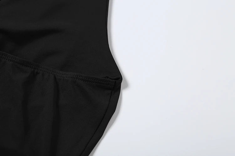 Kliou Sexy Fashion Tank Tops Woman 2026 New Style Metal Halter Swing Collar Backless Navel Exposed Hot Girls Classic Streetwear