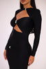 Elegant Hollow Out Long Sleeve Sexy Maxi Dress