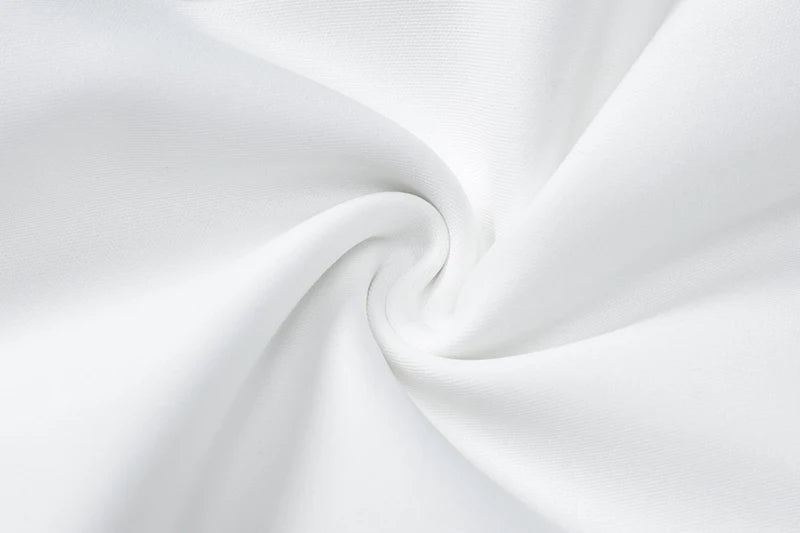 Deep V Mini Dress Single Breasted  Long Sleeves