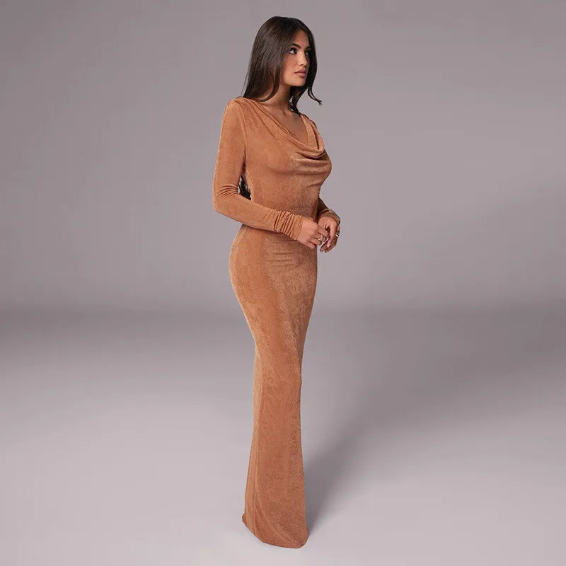 Long Sleeve Sexy Maxi Dress