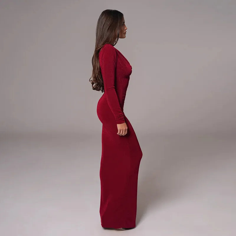 Long Sleeve Sexy Maxi Dress