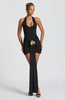 Flower Draped Ruched Sexy Mini Dress