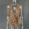 Glitter Deep V Neck Sexy Tank Tops