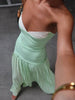 Puss Patchwork Strapless Bodycon dress
