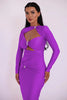 Elegant Hollow Out Long Sleeve Sexy Maxi Dress