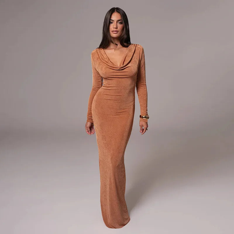 Long Sleeve Sexy Maxi Dress