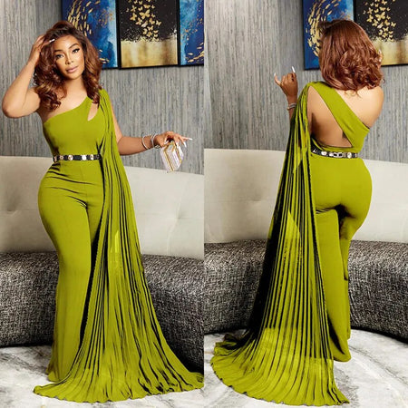 Solid Color Party Jumpsuit