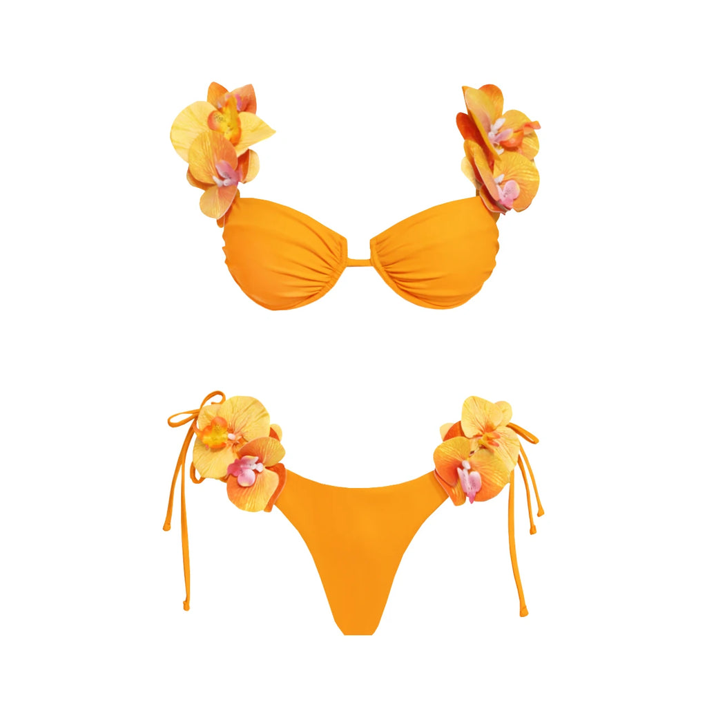Flower Bikini Mirco Swimsuit Beachwear