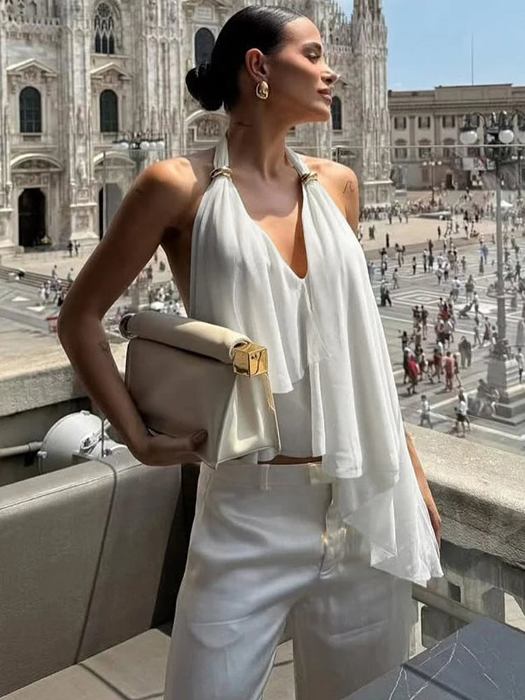 High-Stretch Sleeveless Party Top