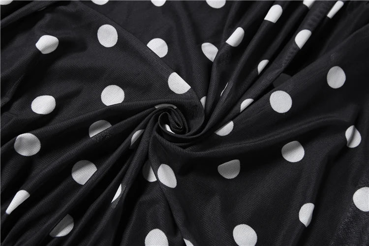 Polka Dot Turtleneck Mini Dress
