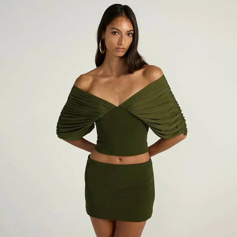 Backless Skirt Two Pieces Sets