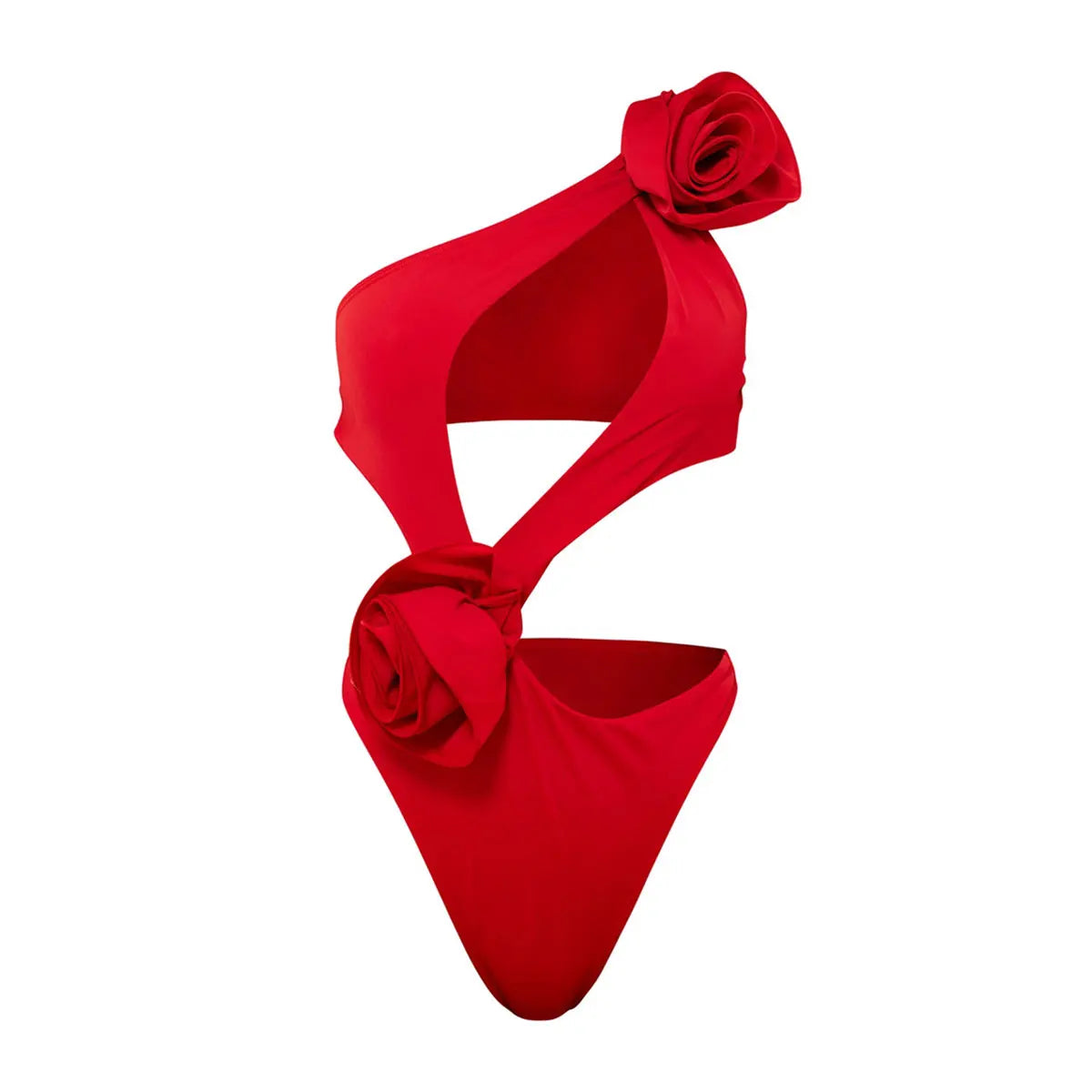 2026 Red Flower Swimsuit With Cover Up Desire Swim Suit Luxury Women Swimwear Sexy Hollow Bikini Beachwear Bodysuit Bathingsuit