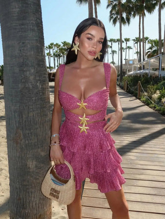 Mermaid Cami Dress Elegant Bandag Sleeveless