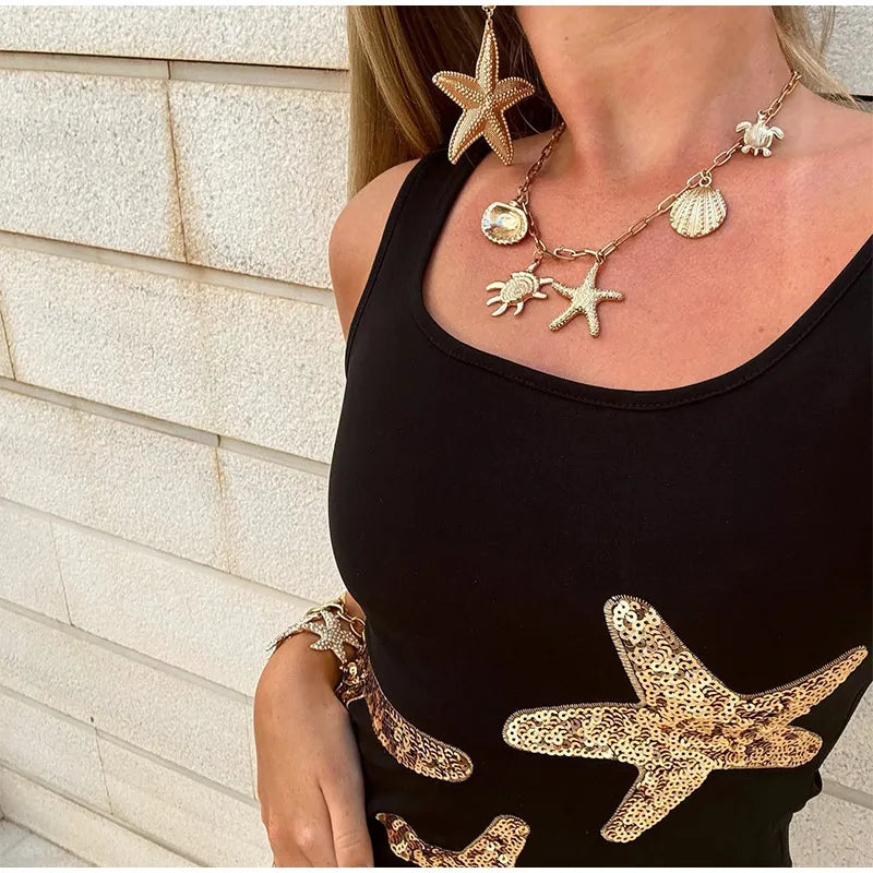 Stunning Shiny Stars Ruffles Hem Knitted Mini Dress