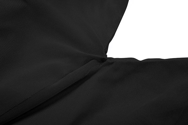 Nibber Elegant Metal Trim Tank Tops Woman Mesh Patchwork Halter Low-Neck Backless Ruched Ruffles Decoration 2026 New Style Vests