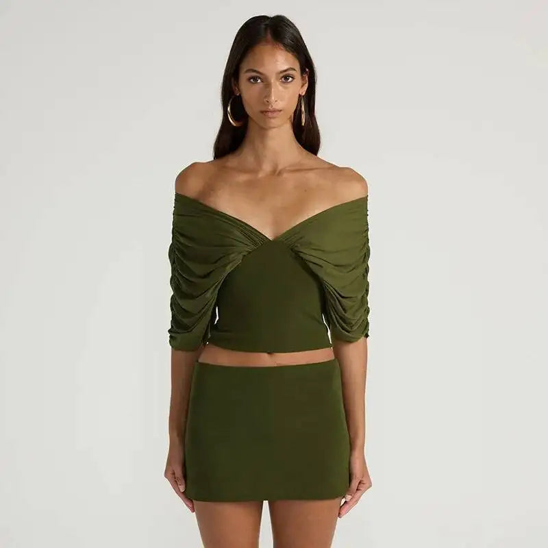 Backless Skirt Two Pieces Sets