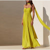 Ribbon Pleated Dresses Lady Evening