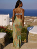 Flowers Low-Neck Sleeveless dress