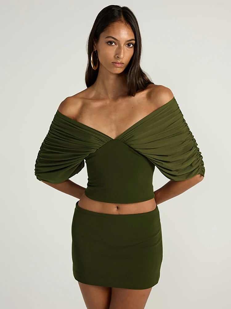 Backless Skirt Two Pieces Sets