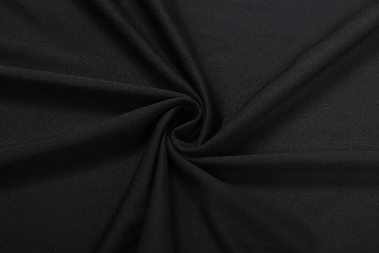 High Splits Solid Long Dress Half High Collar