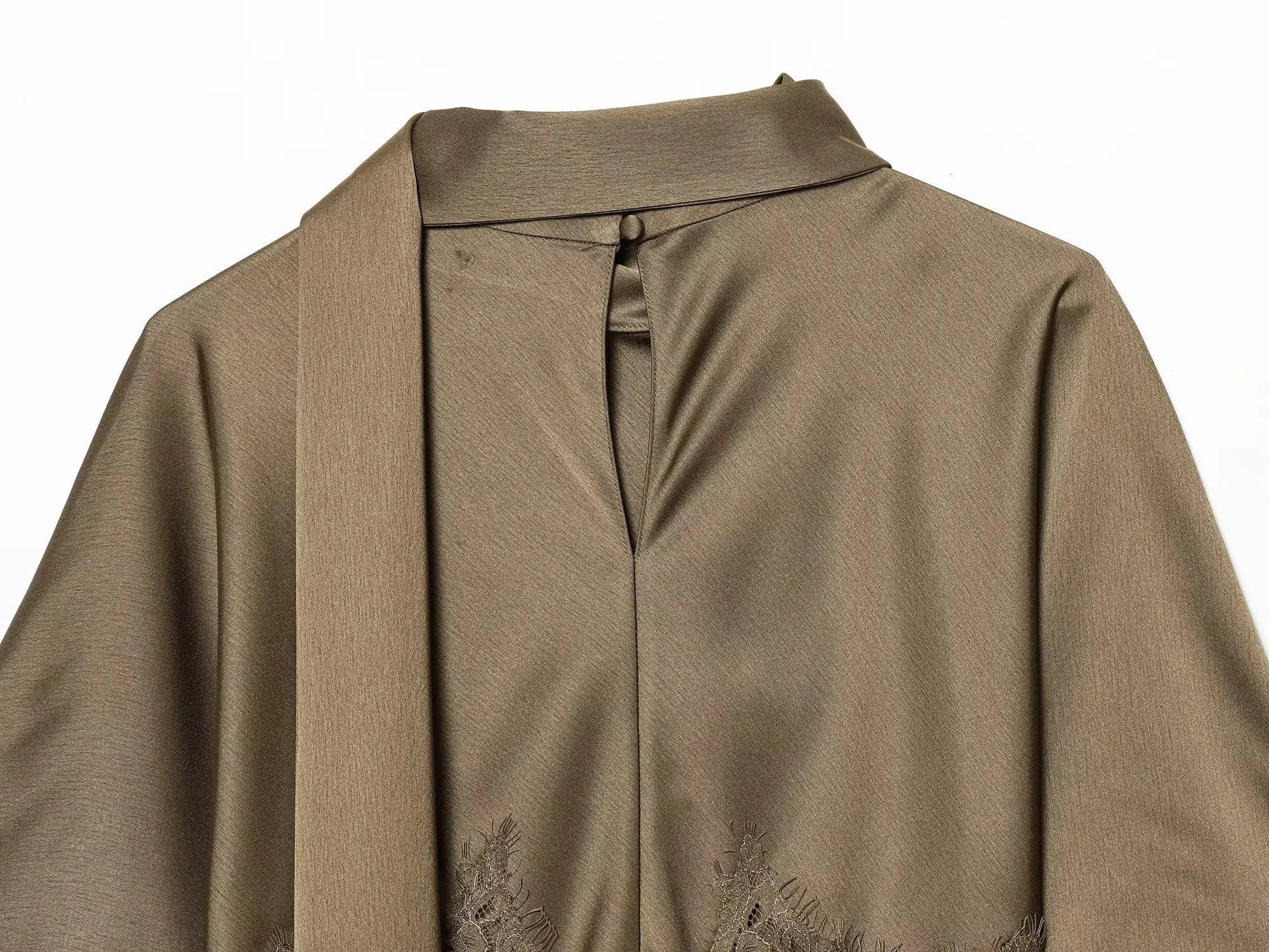 Mini Dress Asymmetrical Scarf Collar