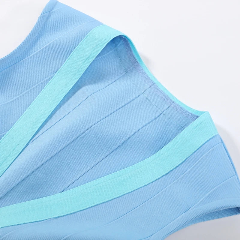 Sexy V-Neck Women's Dress Elastic Sleeveless Zippers Hip Package Lady Mini Dresses 2026 Summer Autumn Female Party Robe
