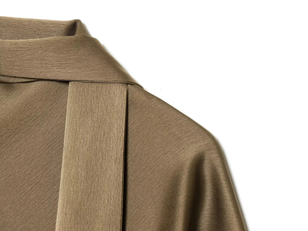 Mini Dress Asymmetrical Scarf Collar