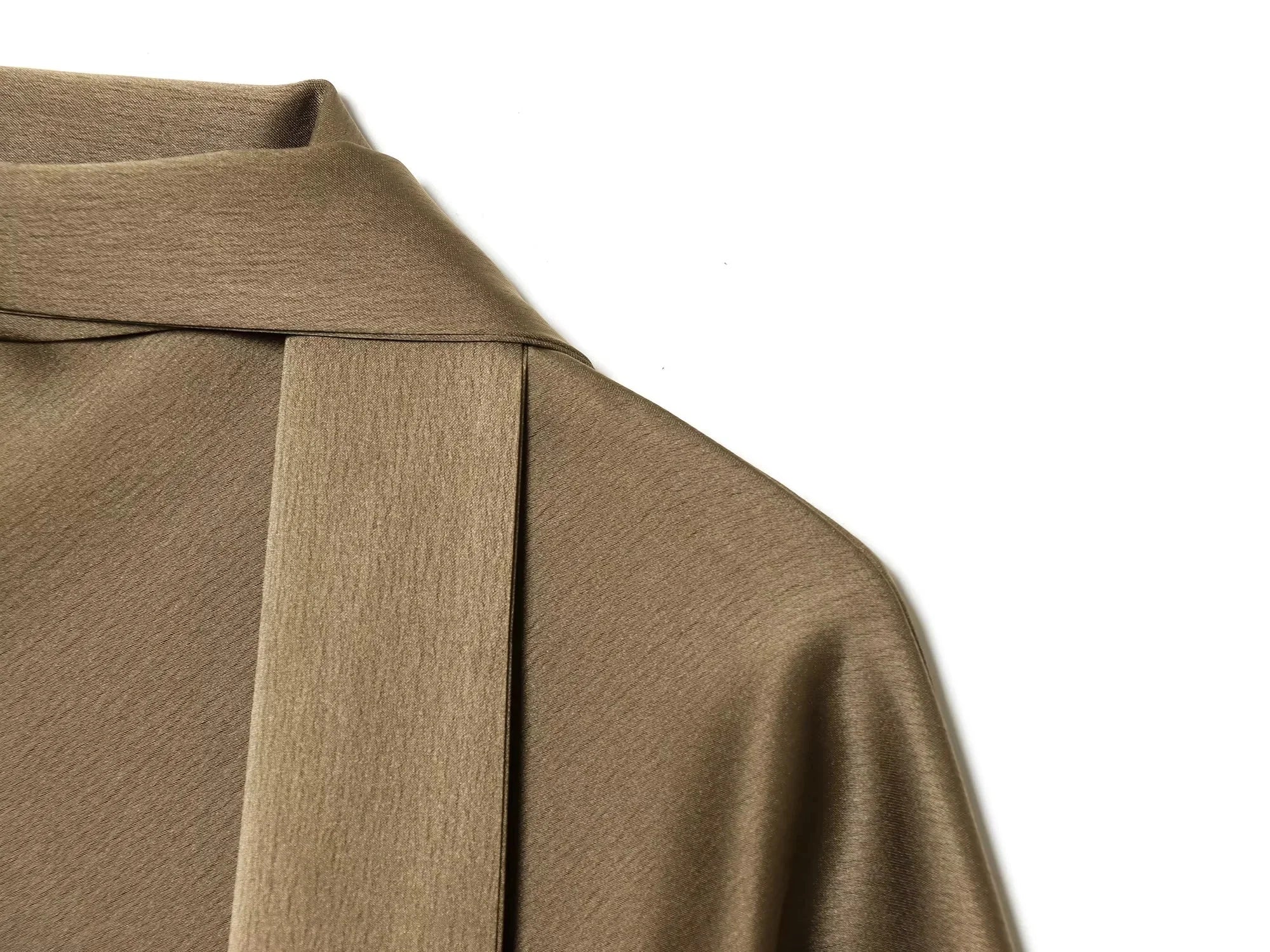 Mini Dress Asymmetrical Scarf Collar