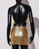 Sexy Women Metal Sequins Sleeveless Halter Neck Crop Top Skirts 2 Piece Set Summer Fashion Streetwear Beach Rave Clothing