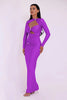 Elegant Hollow Out Long Sleeve Sexy Maxi Dress