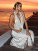 2-Piece Set Swing Collar Arabesques Backless
