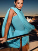 Strapless Shawl Vest Crop Tops Mini Dress