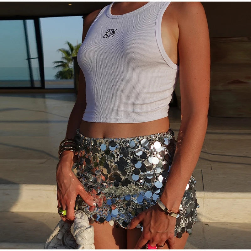 Sexy Sequined Mini Skirts