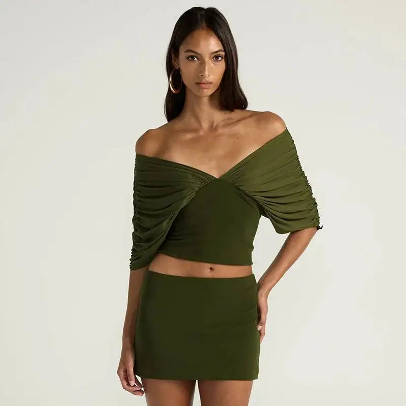 Backless Skirt Two Pieces Sets