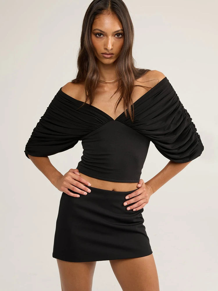 Backless Skirt Two Pieces Sets