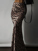 Satin Leopard Print Long Skirt