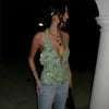 Glitter Deep V Neck Sexy Tank Tops