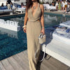 Hollow Out Sleeveless Knitted Long Dress