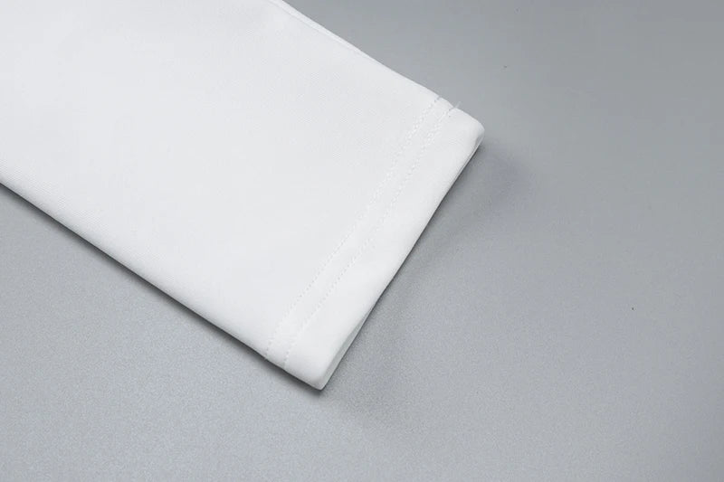 Deep V Mini Dress Single Breasted  Long Sleeves