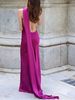 Elegant Satin Ribbons Halter Party Dress