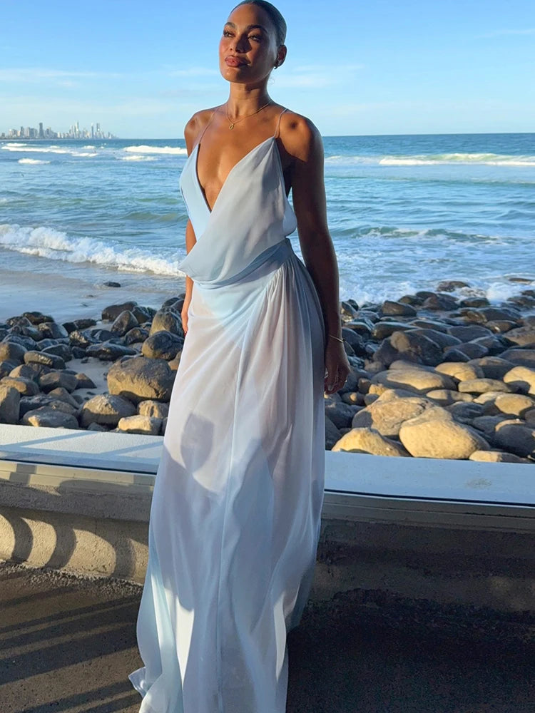 Swing Collar Cross Bandage Backless dress