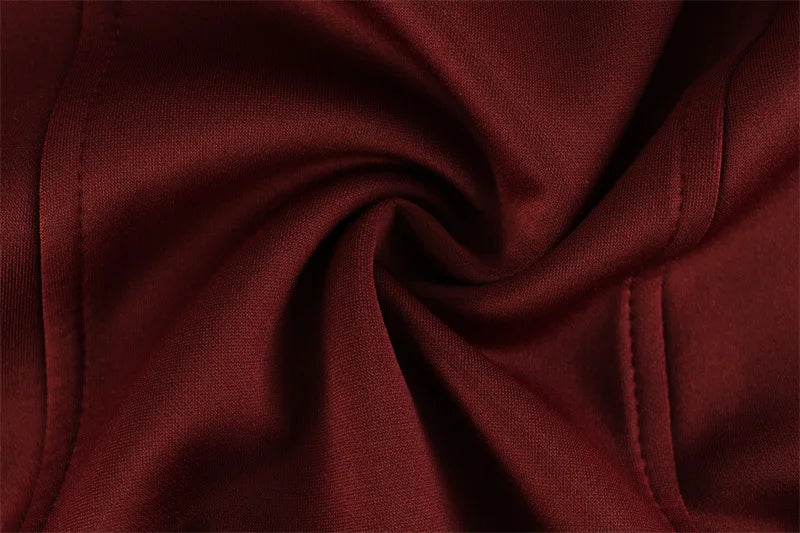 Sexy Women's Burgundy Mini Dress Luxury Turtleneck Transparent Long Sleeve A-line Short Dresses Evening Party Prom Cocktai New
